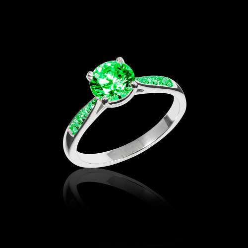 Emerald Engagement ring Angela
